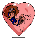 Gif animé coeur fille